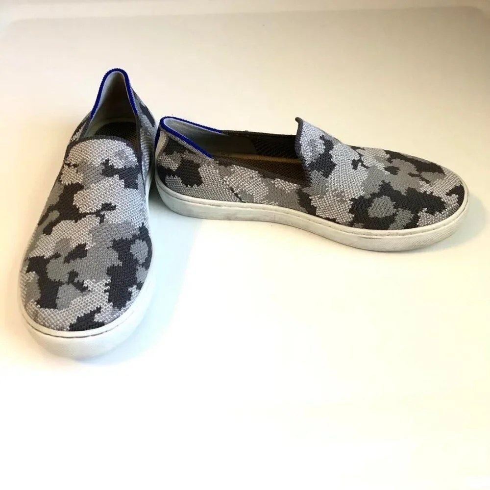 ROTHY'S The Kids Sneaker Slip-on Grey Camo 3